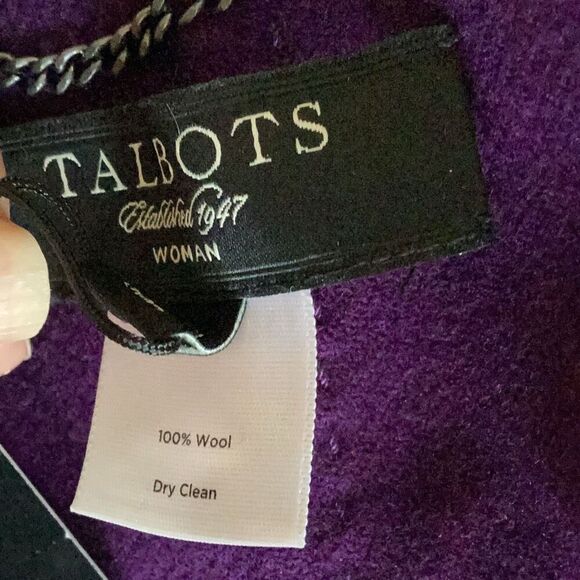 NWT Talbots 100% Wool Purple Swing Jacket Coat Women’s 18W Retail $279 - Picture 8 of 8